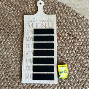 This Week’s Menu chalk board